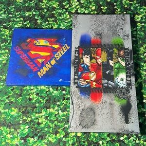 Justice League 2 Piece Canvas Wall Art Set Superman Batman
